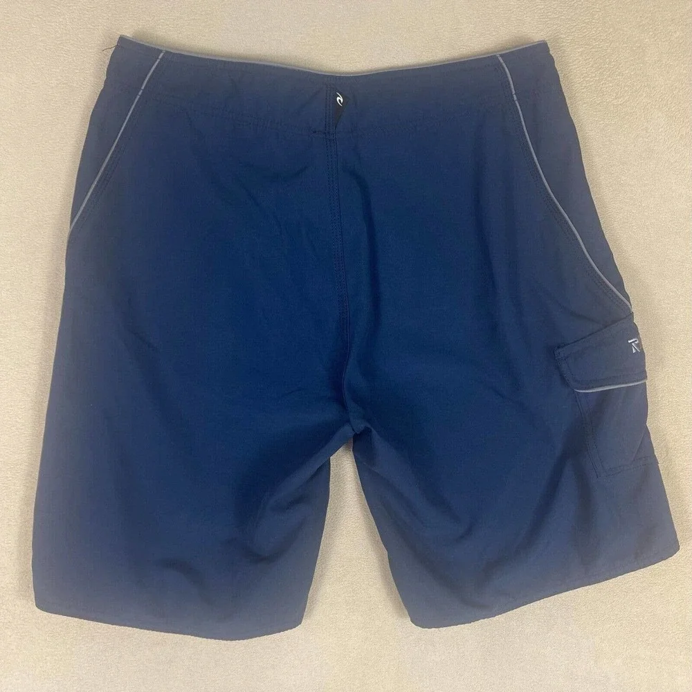 Rip Curl Mens 34 Swim Trunk Drawstring Waist Pocket Blue‎ Relaxed Fit
